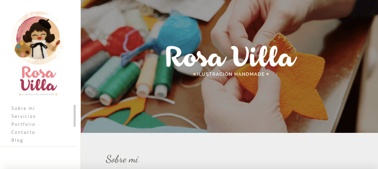 Rosa Villa personal website landing page Rosa Villa personal website landing page